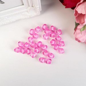 Арт Узор Набор бусин для творчества пластик &quot;Кристалл-многогранник розовый&quot; 20 гр 1,2х1,4 см