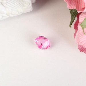Набор бусин для творчества пластик "Кристалл-многогранник розовый" 20 гр 1,2х1,4 см