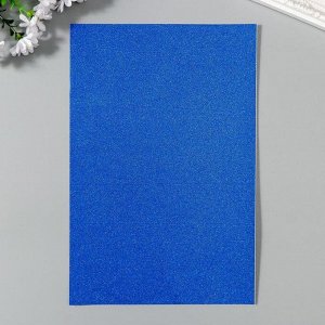 Арт Узор Бумага на клеевой основе плотность 80 гр &quot;Блеск ярко-синий&quot; набор 10 листов формат А4