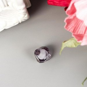 Набор бусин для творчества пластик "Кристалл-многогранник серый" 20 гр 1,2х1,4 см