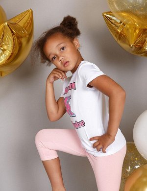 Детская футболка KETMIN Exclusive цв.Белый/розовый