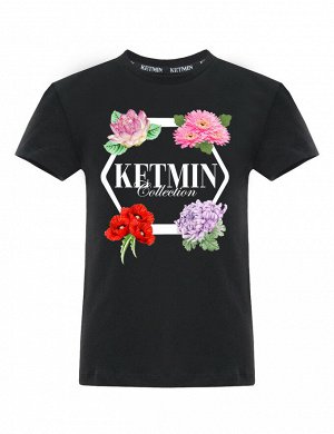 Детская футболка для девочки KETMIN Collection цв.Чёрный