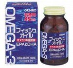 ORIHIRO Омега-3, 180 мягких капсул.