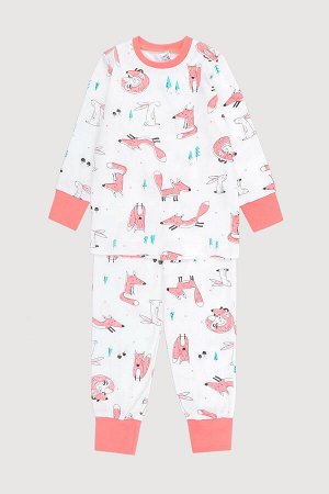 Пижама для девочки Crockid К 1550 лисы на сахаре
