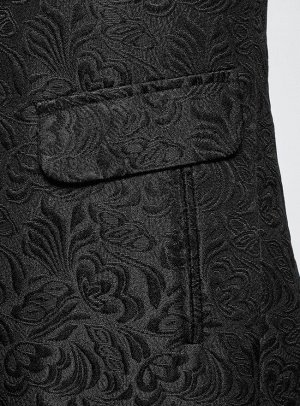 Пальто прямого силуэта из фактурной ткани