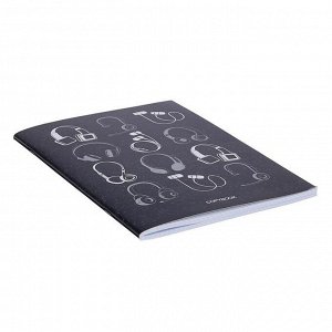 Тетрадь А4, 96 листов в клетку "Графит. Дизайн 6", обложка мелованный картон, тиснение фольгой, блок офсет