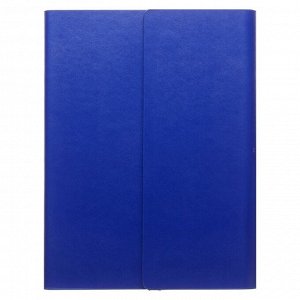 Ежедневник недатированный А5, 136 листов Waltz, твёрдая обложка, искусственная кожа, магнитный клапан, синий срез, блок 70 г/м2, синий