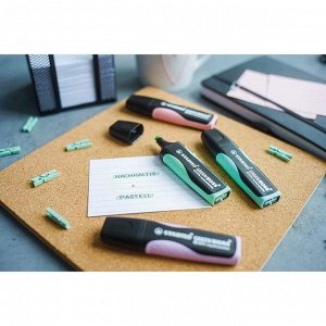 Набор маркеров-текстовыделителей 4 цвета STABILO Green Boss пастельные цвета, 2-5 мм, в картонном футляре