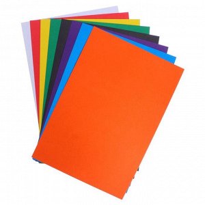 Набор "Цветная мозаика" А4: цветной картон немелованный 8 листов, 8 цветов 200 г/м2 + цветная бумага двусторонняя 16 листов, 16 цветов