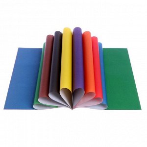 Набор "Цветная мозаика" А4: цветной картон немелованный 8 листов, 8 цветов 200 г/м2 + цветная бумага односторонняя 16 листов, 16 цветов