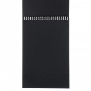 Скетчбук А4, 30 листов на гребне "Ницца", обложка мелованный картон, ламинация Soft Touch, выборочный УФ-лак, блок чёрный 120 г/м2