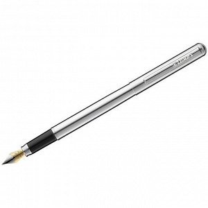 Ручка перьевая Luxor "Cosmic" узел 0.8мм, корпус хром, синяя 8145