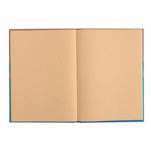 Скетчбук А5, 80 листов "Цветной акцент", твёрдая обложка, матовая ламинация, тонированный блок жёлтый 80 г/м2