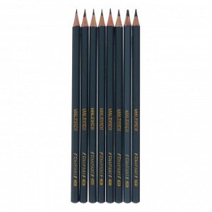 Набор чернографитных карандашей разной твёрдости «Малевичъ» Graf'Art, 8 штук, 8B-2H, в картонном пенале с европодвесом