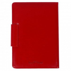 Ежедневник недатированный А5, 160 листов Prestige, обложка искусственная кожа, клапан, красный