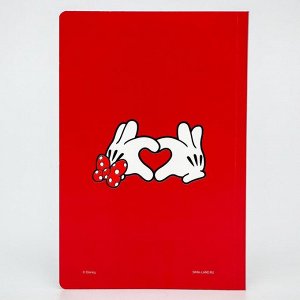 Ежедневник А5 с обложкой шейкер Minnie Mouse, Минни Маус, 96 листов