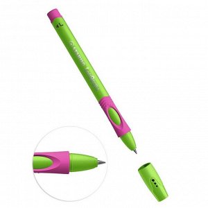 Ручка шариковая STABILO LeftRight для левшей, 0,8 мм, зелено-малиновый корпус, стержень синий