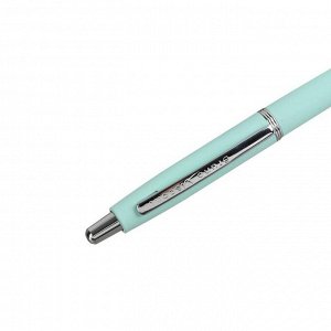 Bruno Visconti Ручка шариковая автоматическая SAN REMO 1.0 мм, металлический мятный корпус, синий стержень, в тубусе