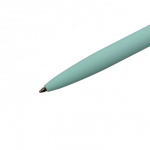 Ручка шариковая автоматическая SAN REMO 1.0 мм, металлический мятный корпус, синий стержень, в тубусе