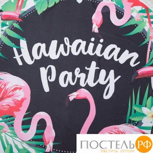 Полотенце пляжное Этель "Гавайская вечеринка", d 150 см, микрофибра, 100% п/э   5101859