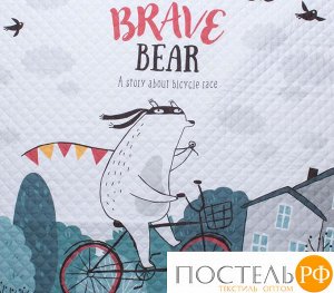 Покрывало "Этель" 2 сп Brave bear, 180*220 см, микрофибра 5367886