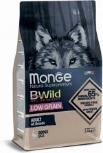Monge Dog BWild LOW GRAIN низкозерновой корм из мяса дикого кабана для взрослых собак всех пород 2,5 кг
