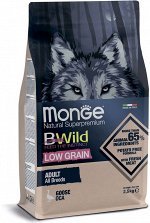 Monge Dog BWild LOW GRAIN низкозерновой корм из мяса оленя для взрослых собак всех пород 2,5 кг