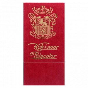 Карандаши 48 цветов Koh-I-Noor 3826 PolyColor Retro, в пенале из искусственной кожи