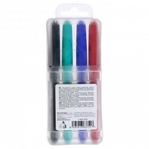 Фломастеры 4 цвета Centropen 4601/4 HAPPY PEN, 0,7 мм, пластиковая упаковка, европодвес