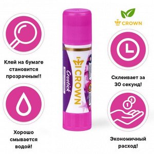 Клeй-карандаш Magic 8 г, Crown с цветным индикатором