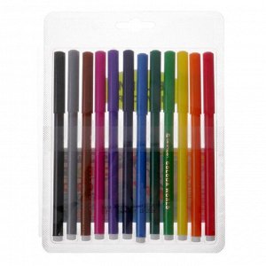 Фломастеры 12 цветов, Centropen Colour World 7550/12 ТП, в блистере, линия 2.0 мм