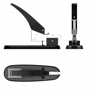 ERICH KRAUSE Степлер мощный до 210 листов ErichKrause, скобы: №24/6, 23/6, 23/8, 23/10, 23/13, 23/15, 23/17, 23/20, 23/23, чёрный, вмещает до 100 скоб, глубина закладки бумаги до 76мм