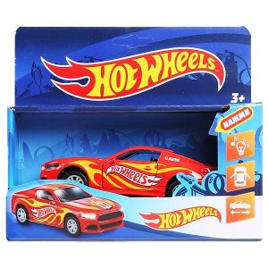 1809C673-R Машина металл свет-звук "hot wheels спорткар" 12см,открыв.двери,инерц. в кор. в кор.2*36шт