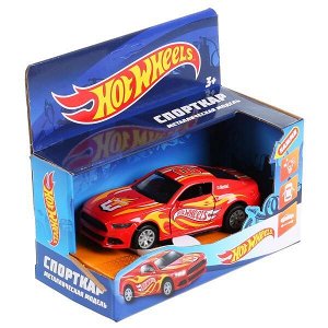 1809C673-R Машина металл свет-звук "hot wheels спорткар" 12см,открыв.двери,инерц. в кор. в кор.2*36шт