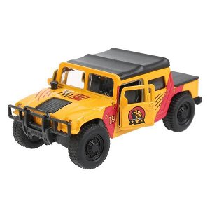 SB-18-09-H1+DINO(WB) Машина металл hummer h1 пикап 12см, откр.двери, инерц. + динозавр 9см в кор. Технопарк в кор.2*24шт