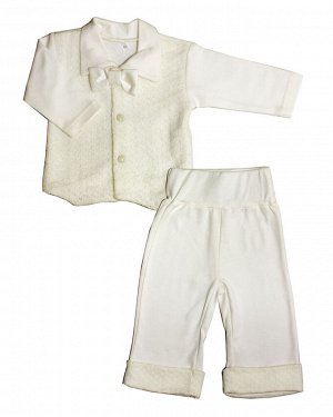 Комплект для мальчика: штанишки и кофточка с бабочкой