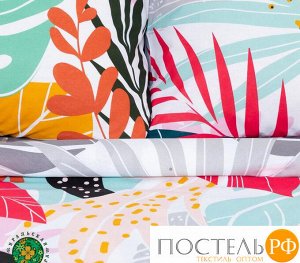 Постельное белье "Этель" дуэт Сolored tropics 143*215 см - 2 шт, 220*240 см, 70*70 см -2 шт