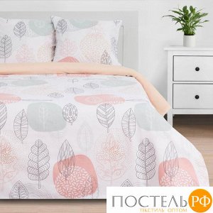 Постельное бельё «Этель» 1.5 сп Leaves 143*215 см,150*214 см, 70*70 см 2 шт