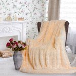 Плед Искусственный мех (длинный ворс)  карамельный 240х220