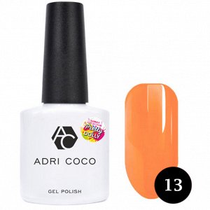 Цветной гель-лак «Pretty dolly» ADRICOCO №13 неоновый персиковый