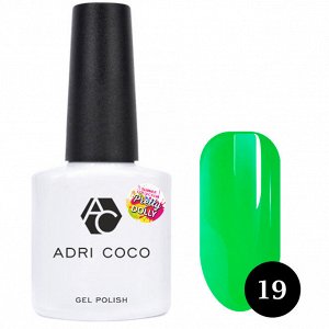 Цветной гель-лак «Pretty dolly» ADRICOCO №19 неоновый зеленый