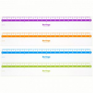 Линейка 20см Berlingo "Color", прозрачная
