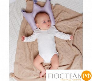 Подушка детская анатомическая Крошка Я «Корона» 32х25 см, цвет серый