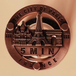 Песочные часы "Париж", на 5 минут, 13 х 7 см, в ассортименте