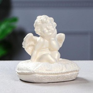 Статуэтка "Ангел на подушке", перламутр, 12 см