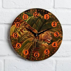 Часы дерево настенные «Тигр», диам. 29 см