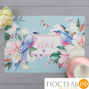 Салфетка на стол "Love", ПВХ, 40х29 см   4780298