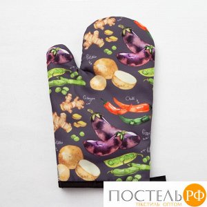 Варежка Доляна "Овощи" 26*16 см, 100% п/э   4990841