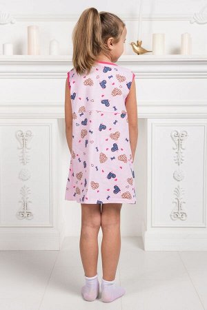 Платье-сорочка подростковое из кулирки Маргаритка розовое