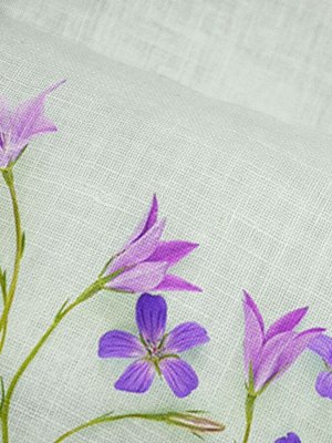 Фототюль под лён Фиолетовые полевые цветы